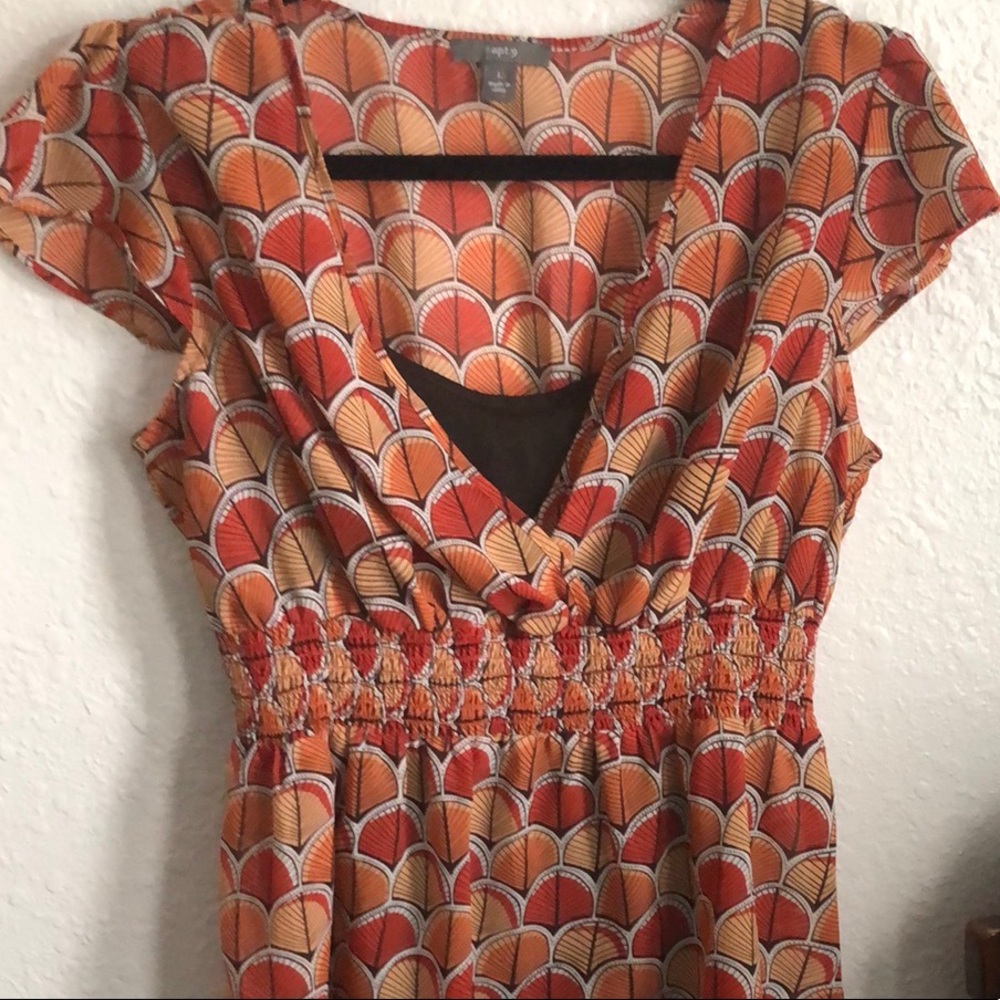 Apt.9 Sheer blouse cap Sleeve .